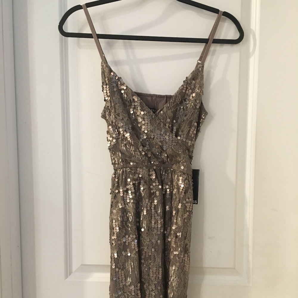 Express Gold Sequin Cocktail Dress, Size small